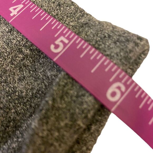 Ann Taylor LOFT Casual Gray Short Sleeve Sheath Dress with Metallic Trimmed Coll - Picture 11 of 12